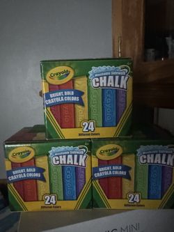 Sidewalk Chalk Crayola 24 Pack 3 Boxes 