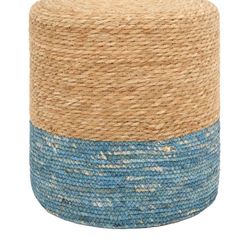 Blue And Brown Ottoman