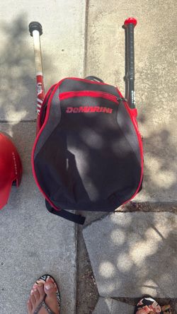 DeMarini red backpack