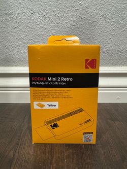 Kodak Mini 2 Retro Yellow Wireless Portable Photo Printer