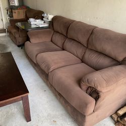 Brown Couches Set 