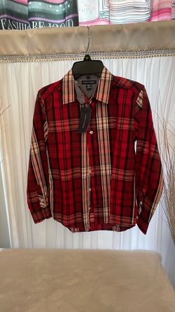 Tommy Hilfiger Plaid Button-Down Shirt size 8