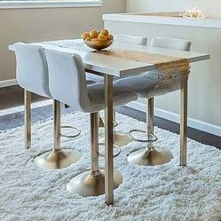 Ikea bar height dining table - white with gold accent
