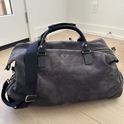 Bennett Winch Suede Weekender Bag in Storm Grey