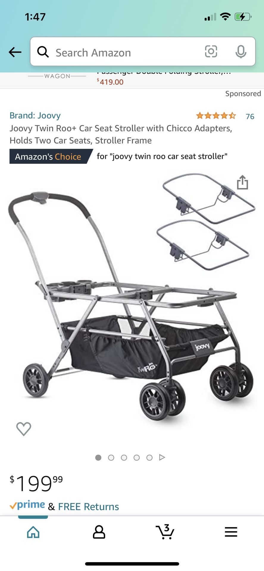 Joovy twin roo graco adapter hot sale