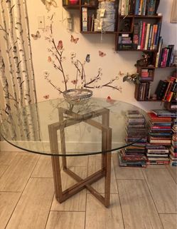 Glass Dining Table With 2 Chairs