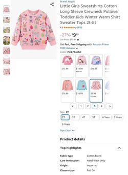 Pink Easter bunny sweatshirt 3T