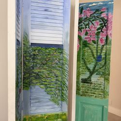 Custom Hand-Painted Folding Room Divider (Closet Doors) – OBO
