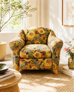 Boho floral arm chairs (2)