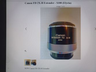 Canon FD 2X-B Extender