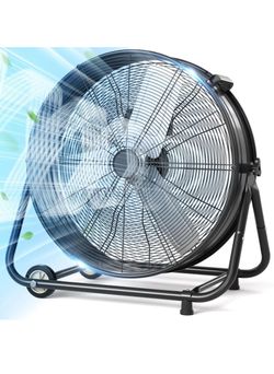 30 Inch Industrial Drum Fan, High Velocity Floor Fan, Heavy Duty Metal Air