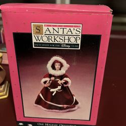 Vintage Beauty and the beast enchanted Christmas Disney store ornament doll 