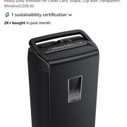 Bonsaii 10-Sheet Cross Cut Paper Shredder, 5.5 Gallon for Home Office Heavy Duty
