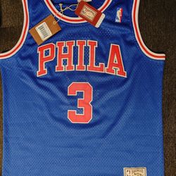 Philadelphia 76ers Allen Iverson AI rookie swingman jersey Mitchell & Ness Large