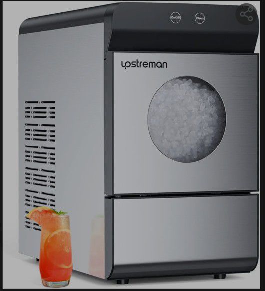 Upstreman X90 Pro Nugget Ice Maker - 33Lbs/Day, Self-Cleaning, 6 ICE Cubes in 15 Mins