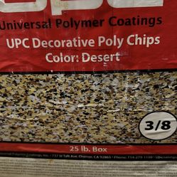 Garage floor  apoxy chips flakes