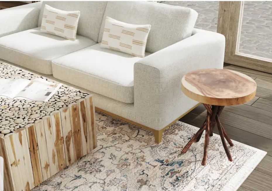 Merrill Solid Teak Wood Stick Base Accent Table by East at Main