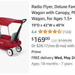 Radio Flyer Deluxe Wagon With Canopy