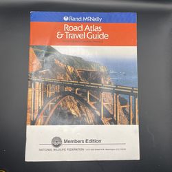 1988 Rand McNally Road Atlas & Travel Guide NWF Members Edition Vintage Maps