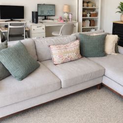 White L Shaped Sectional 