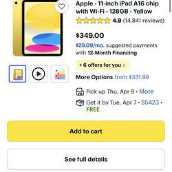 Newest IPad A16 with Charger & case.