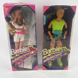 1991 Barbie & Ken Rollerblade Doll Lot (Vintage Set)
