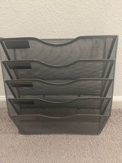 5 Pockets Mesh Hanging File Holder / mail Organizer Wall Mounted