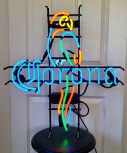 Vintage Corona Neon Parrot Sign 🍺🦜