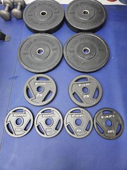Gym bumper plates and iron plates