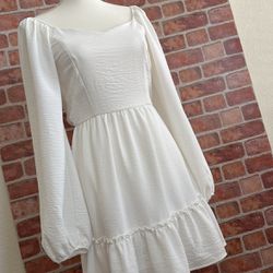 Altar ‘d State White Long Sleeves Picture Perfect Occasion Summer Dress 👗 Fits Ladies Size XS-Small✨📷