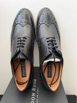 Gordon Rush Black Wingtip Shoes - Men’s Size 9