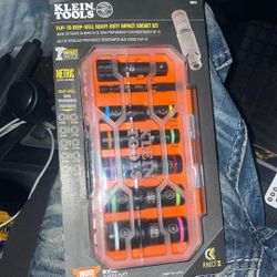 Klein Tools Flip Deep Well Heavy Duty Impact Socket Set