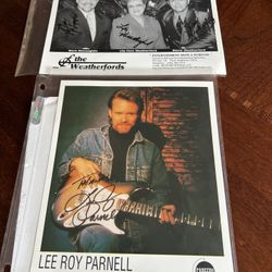 Autographed photos, Leroy Parnell, and the Weatherford’s signed