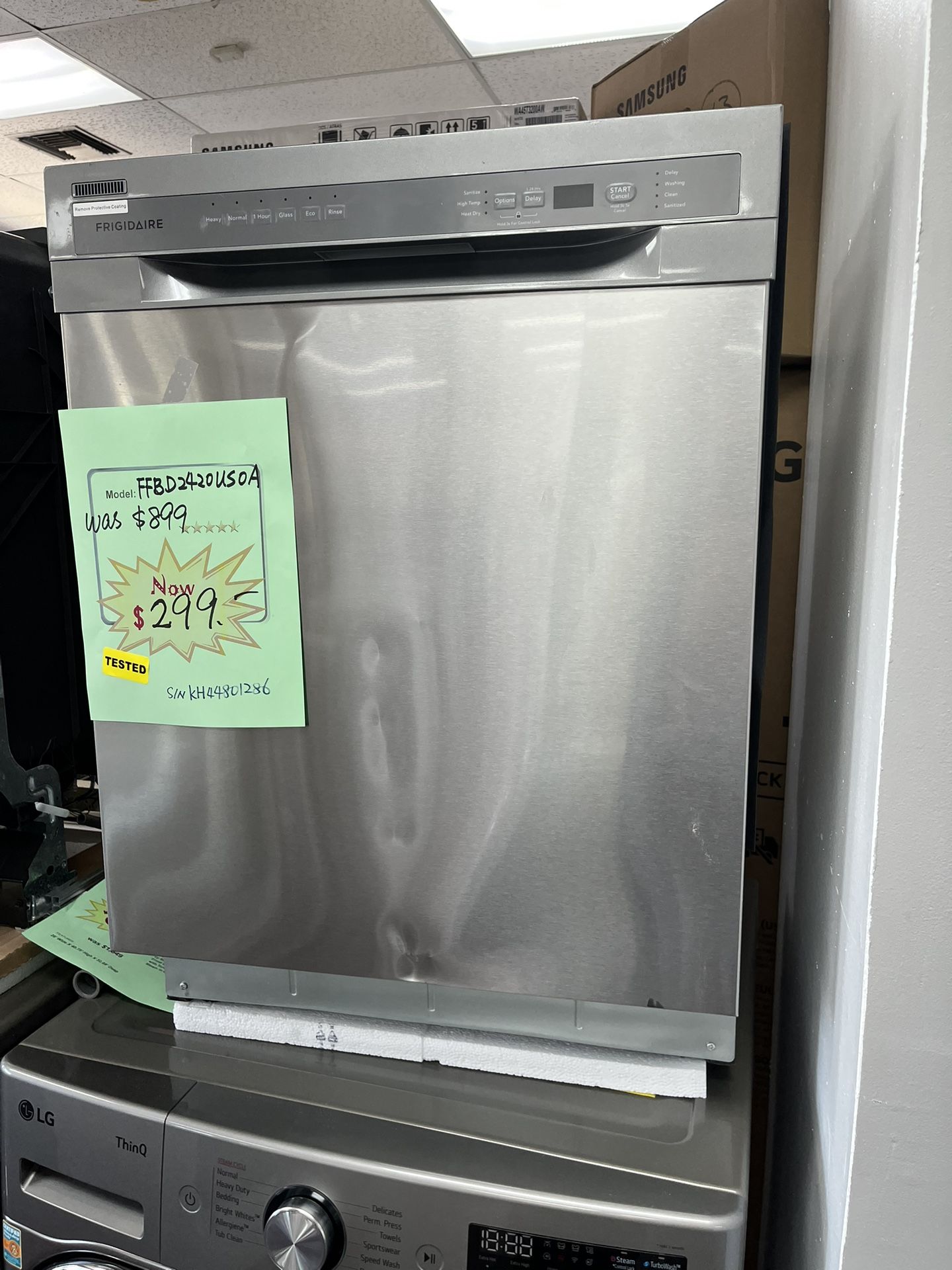 Dishwasher 24’ Stainless Steel, Frigidaire