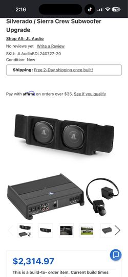 JL Audio SB-GM-SLVCRW/10TW3 Stealthbox w/ Amp bundle for 99-06 Silverado / Sierra Crew Subwoofer Upgrade