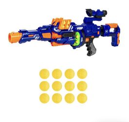 Electric Soft Foam Ball Long-Distance Blaster Toy w/ Barrel Extension, Bipod