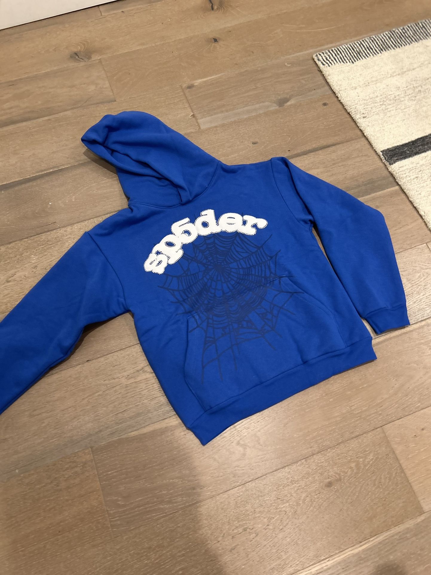 Dark Blue Sp5der Hoodie 