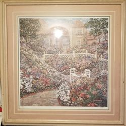Stephen Charles shortridge original lithograph sized 31×31 with frame year 1989 pick up only 
