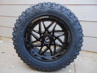 20X10 Black Gear Off Road Rims LT 295 60 20 Hercules M/T 10ply Tires 8X170 F250/F350 EXCURSION -19MM