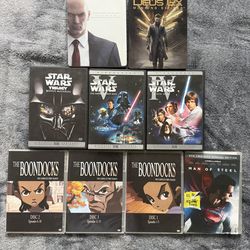 Movie & Collector Lot - Star Wars Trilogy, Boondocks Season 1 + Steelbooks