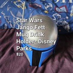 Star Wars Jango Fett Sipper Helmet Stein Cup Mug Drink Holder-Disney Parks