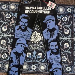 ALOCS X ASAALI CARTEL PRINT DENIM JEANS