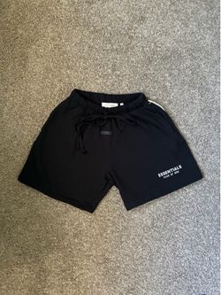 Essential Shorts Jet Black ‘White Letters’
