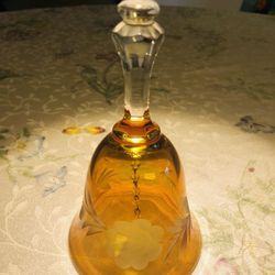 Antique Amber Crystal Bell