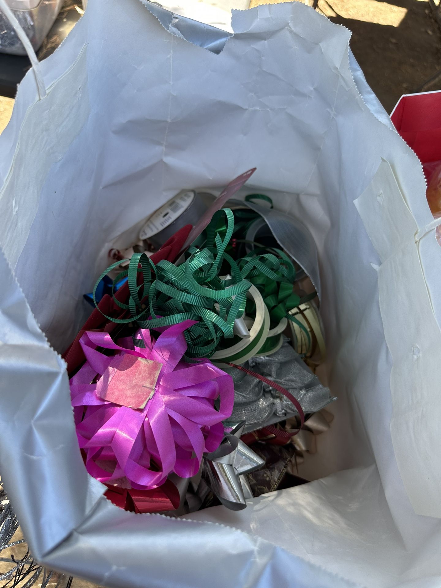 GIFT RIBBONS BAG - New - Bag Full Of Ribbons - 25$ 