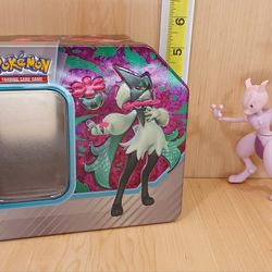 Empty Large Pokémon Tin With Figure