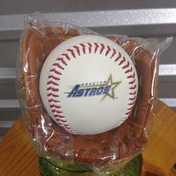 Astros Leather Baseball glove/baseball