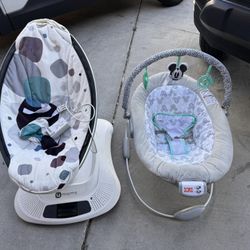 MamaRoo And Mickey Mouse Bouncer 