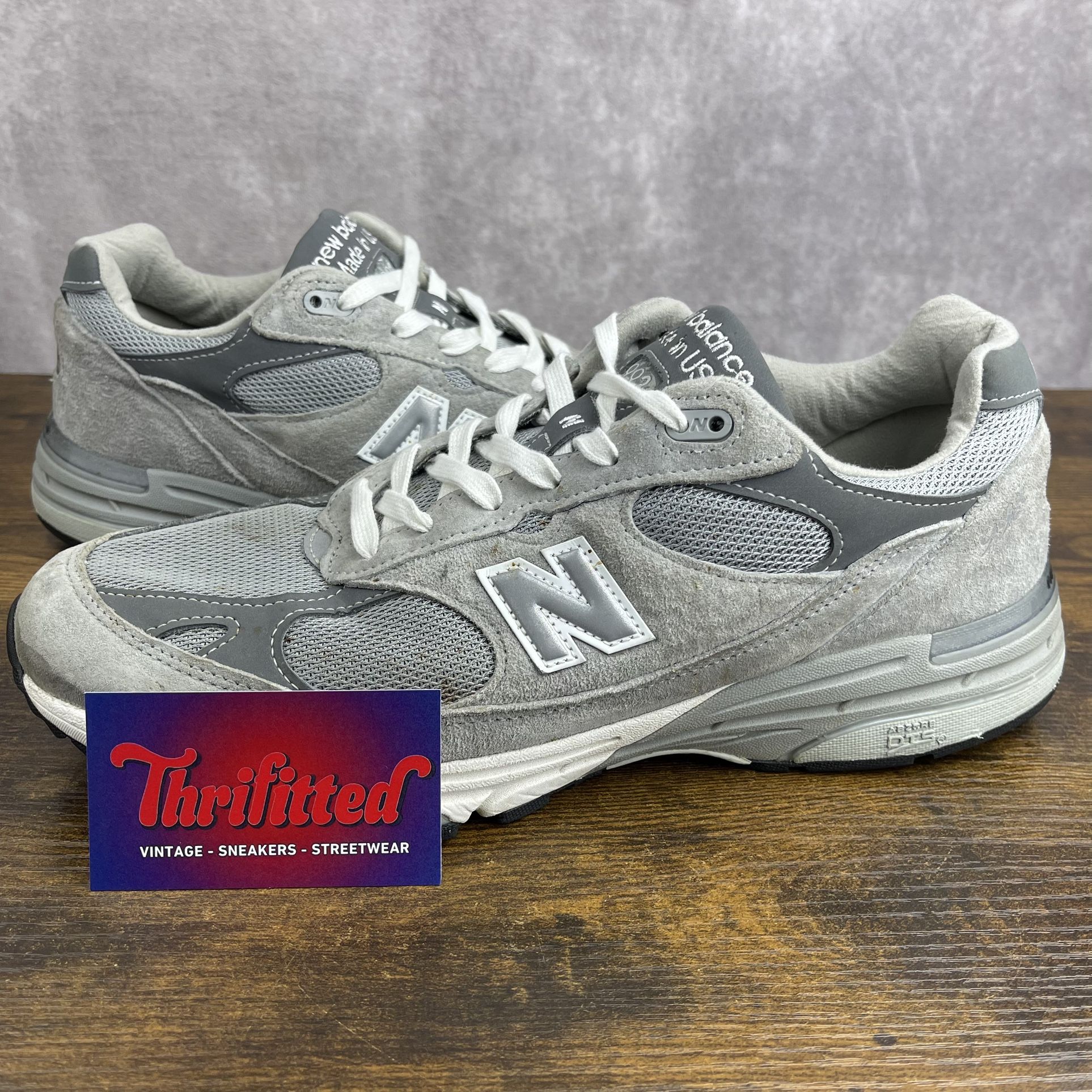New Balance 993 Gray White Made in USA Size MR993GL Men's Gym