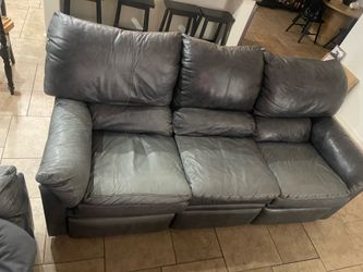 Creative leather custom couches blue